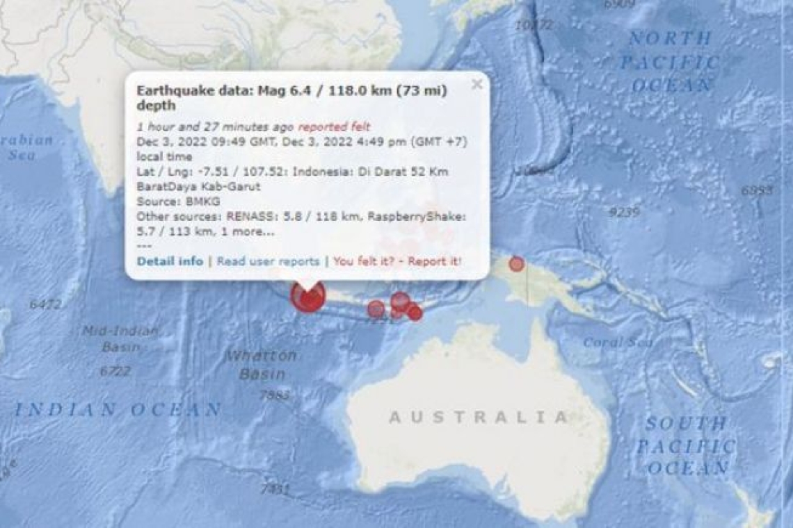 Ισχυρός σεισμός 6,4 Ρίχτερ ταρακούνησε την Ιάβα