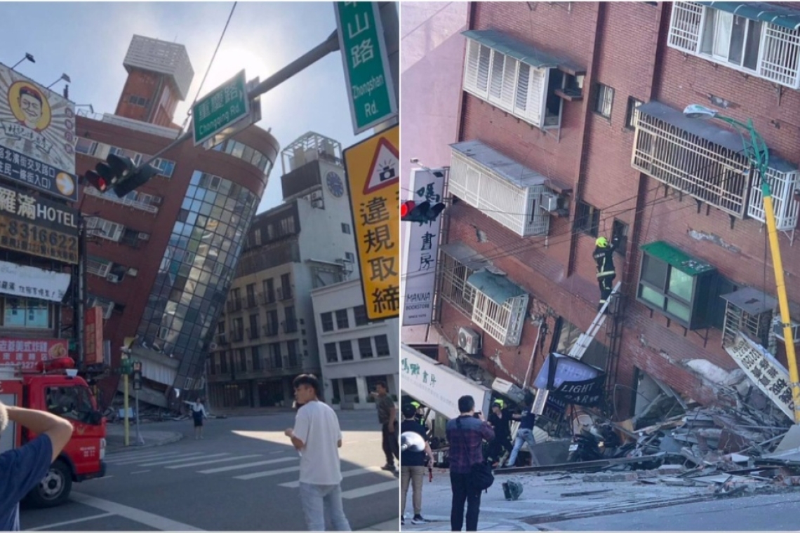 Δραματική μάχη για τον απεγκλωβισμό 127 ανθρώπων στην Ταϊβάν μετά τον ισχυρό σεισμό - Βίντεο