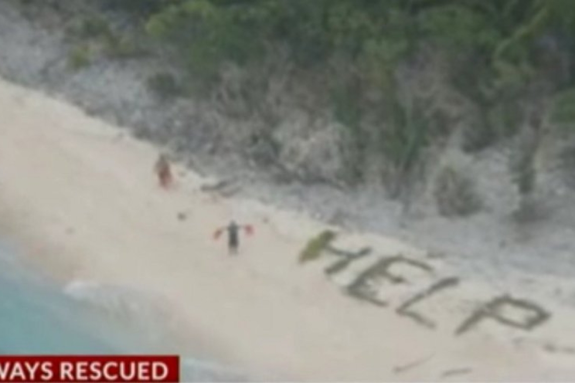 Ναυαγοί διασώθηκαν σε απομακρυσμένο νησί του Ειρηνικού γράφοντας SOS στην άμμο 