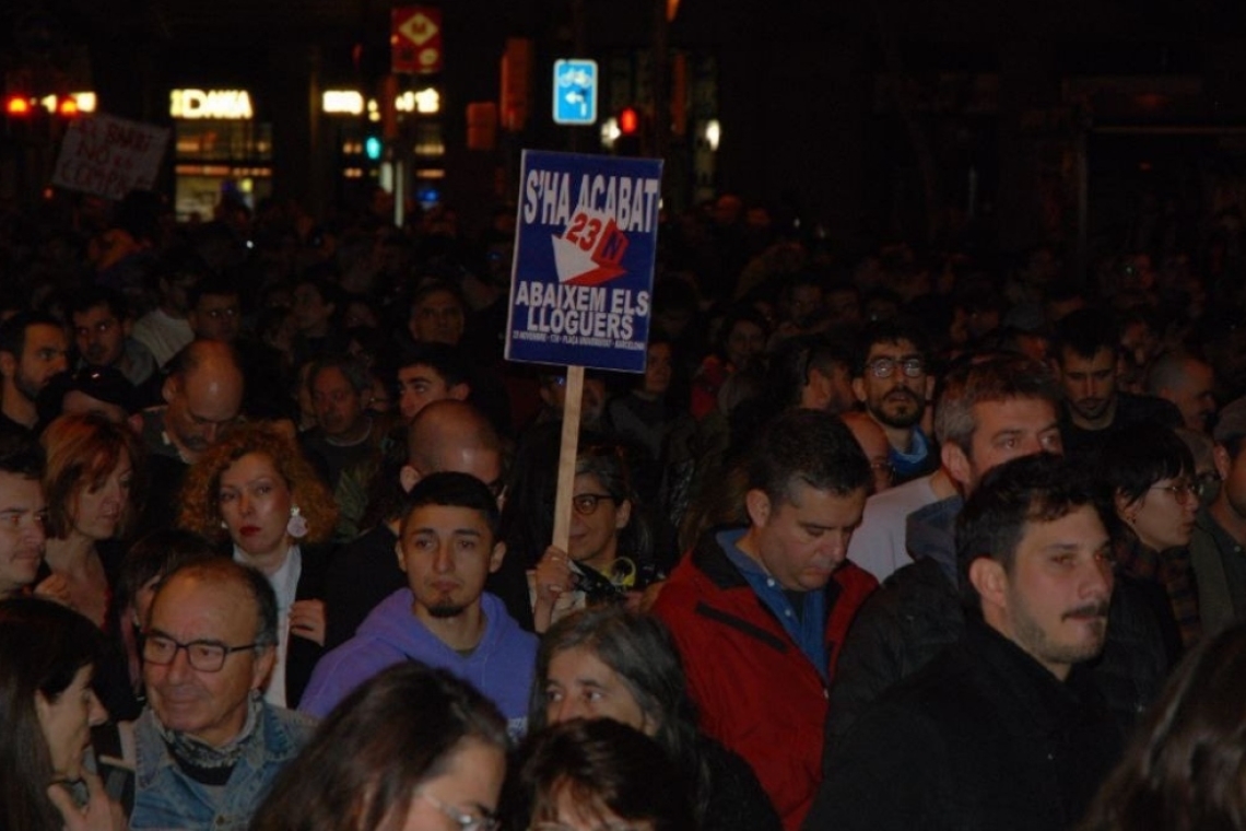 Διαδηλώσεις στη Βαρκελώνη για τη μείωση των ενοικίων