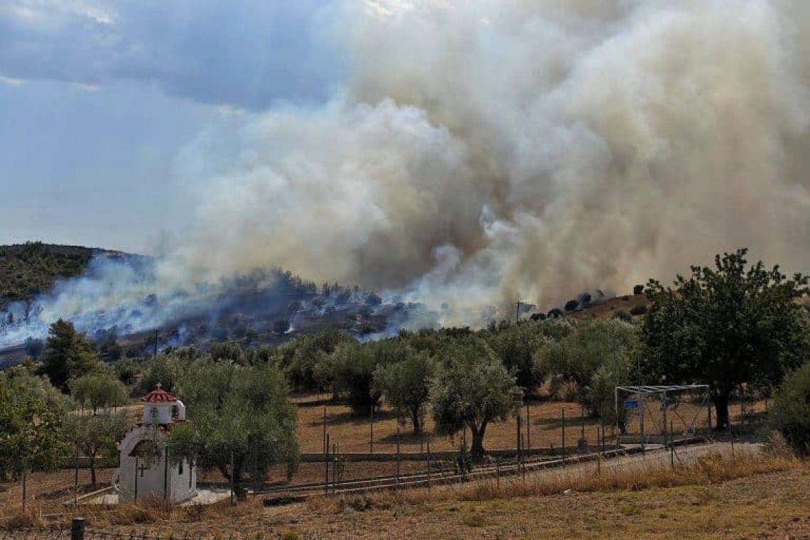 Συλλήψεις υπόπτων για εμπρησμό στον Ωρωπό