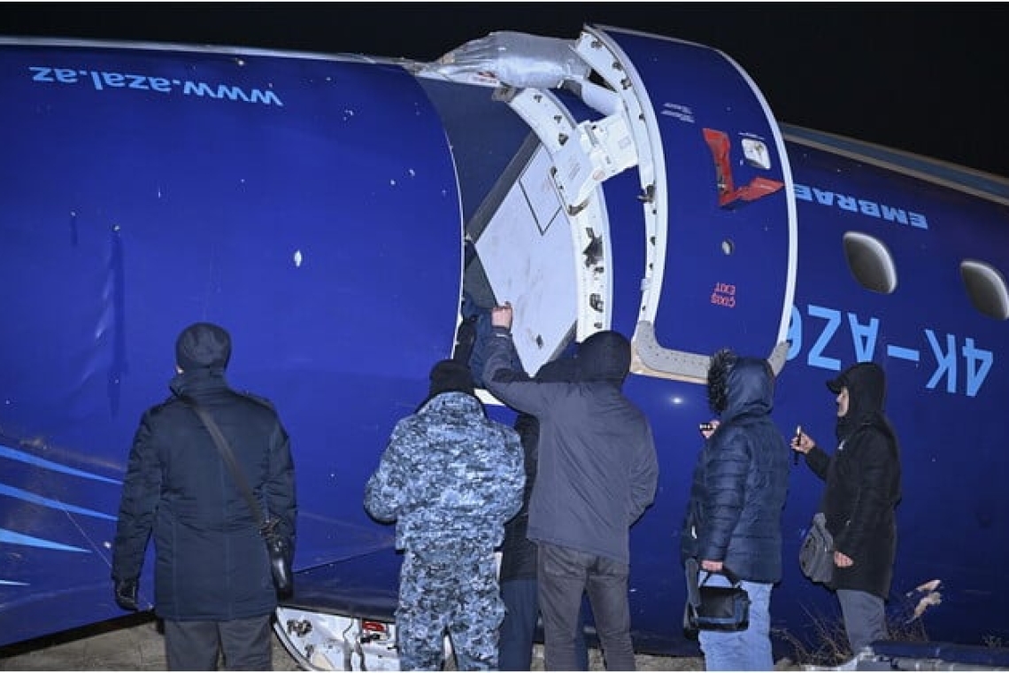 Ο Αλίεφ κατηγορεί τη Ρωσία για συντριβή αεροσκάφους της Azerbaijan Airlines